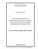 Luận văn Thạc sĩ Khoa học giáo dục: Quản lý bồi dưỡng năng lực cho Hiệu trưởng các trường tiểu học huyện Xuân Trường tỉnh Nam Định theo định hướng đổi mới giáo dục