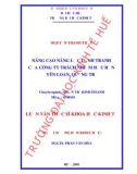 Luận văn Thạc sĩ Khoa học kinh tế: Nâng cao năng lực cạnh tranh của Công ty Trách nhiệm Hữu hạn Yên Loan, Quảng Trị