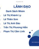 Bài tập nhóm: Lãnh đạo