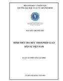 Luận án Tiến sĩ Luật học: Hình thức di chúc theo pháp luật dân sự Việt Nam