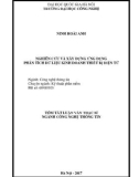 Tóm tắt Luận văn Thạc sĩ Công nghệ thông tin: Nghiên cứu và xây dựng ứng dụng phân tích dữ liệu kinh doanh thiết bị điện tử