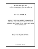 Luận văn Thạc sĩ Kinh tế: Nghiên cứu mối quan hệ giữa hoạt động kinh doanh quốc tế, hoạt động sáng tạo và kết quả hoạt động kinh doanh – Một nghiên cứu thực nghiệm trong ngành công nghiệp phần cứng