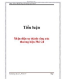 Tiểu luận: Nhận diện sự thành công của thương hiệu Phở 24