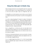 Dung hòa hiệu quả và thành công