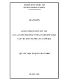 Tóm tắt Luận văn Thạc sĩ Quản lý giáo dục: Quản lý hoạt động đào tạo kỹ năng mềm tại công ty trách nhiệm hữu hạn Tâm Việt đáp ứng nhu cầu người học