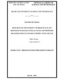 Abstract of a thesis doctor of Philosophy in biology: Research on the diversity of medicinal plant resources in Hoang Su Phi, Ha Giang and proposed measures for sustainable conservation and use