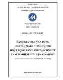 Khóa luận tốt nghiệp: Đánh giá việc vận dụng Digital Marketing trong hoạt động bán hàng tại Công ty Trách nhiệm Hữu hạn VinaHost