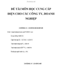 ĐỀ TÀI MÔN HỌC CUNG CẤP ĐIỆN CHO CÁC CÔNG TY, DOANH NGHIỆP_chương 3&4