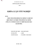 Khóa luận tốt nghiệp chuyên ngành Tài chính: Phân tích tình hình tài chính và một số biện pháp cải thiện tình hình tài chính của Công ty Cổ phần Sách và Thiết bị giáo dục Hải Dương