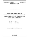 Tóm tắt luận văn Tiến sĩ Kinh tế: Hoàn thiện tổ chức công tác kiểm toán báo cáo tài chính doanh nghiệp xây dựng do các công ty kiểm toán nhỏ và vừa Việt Nam thực hiện