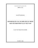 Tóm tắt Luận văn Thạc sĩ Luật học: Bảo hộ quyền tác giả đối với tác phẩm báo chí theo pháp luật Việt Nam