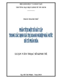 Luận văn Thạc sĩ Kinh tế: Phân tích một số bất cập trong xác định giá trị doanh nghiệp nhà nước để cổ phần hóa