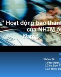 Thuyết trình: Hoạt động bao thanh toán của ngân hàng thương mại ở Việt Nam