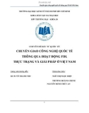 Tiểu luận: Chuyển giao công nghệ quốc tế thông qua hoạt động FDI - Thực trạng và giải pháp ở Việt Nam