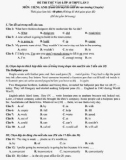 Đề thi thử vào lớp 10 THPT lần 3 môn Tiếng Anh - Trường THPT chuyên Sư phạm
