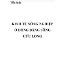 Tiểu luận: Kinh tế nông nghiệp ở đồng bằng Sông Cửu Long