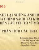 Thuyết trình: Xem xét lại những ảnh hưởng của chính sách tài khóa đến các yếu tố vĩ mô - một phân tích cấu trúc VAR