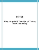 Đề tài: Công tác quản lý Thư viện tại Trường ĐHDL Hải Phòng