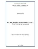 Luận án Tiến sĩ Khoa học giáo dục: Dạy học môn Công nghệ dựa vào năng lực ở trường trung học cơ sở