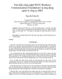 Báo cáo Tìm hiểu công nghệ WCF( Windows Communication Foundation) và ứng dụng quản lý công ty DKT Nguyễn Xuân Kỳ 