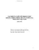 Tiểu luận: Vai trò của Liên Xô trong cuộc kháng chiến chống Mỹ cứu nước của nhân dân Việt Nam