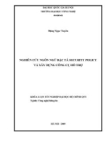 LUẬN VĂN: NGHIÊN CỨU NGÔN NGỮ ĐẶC TẢ SECURITY POLICY VÀ XÂY DỰNG CÔNG CỤ HỖ TRỢ