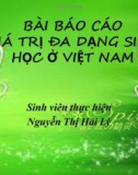 Báo cáo: Giá trị đa dạng sinh học ở Việt Nam