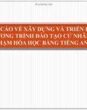 Báo cáo về xây dựng và triển khai chương trình đào tạo cử nhân sư phạm Hóa học bằng tiếng Anh