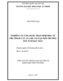 Tóm tắt dự thảo Luận án Tiến sĩ Khoa học môi trường: Nghiên cứu ứng dụng than sinh học từ phụ phẩm cây lúa để cải tạo môi trường đất xám bạc màu