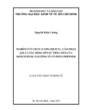 Luận văn Thạc sĩ Kinh tế: Nghiên cứu chất lượng dịch vụ, cảm nhận giá cả tác động đến sự thỏa mãn khách hàng tại tại Công ty cổ phần Fiditour