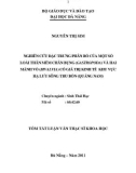 Tóm tắt Luận văn Thạc sĩ Khoa học: Nghiên cứu đặc trưng phân bố của một số loài thân mềm chân bụng (gastropoda) và hai mảnh vỏ (bivalvia) có giá trị kinh tế khu vực hạ lưu sông Thu Bồn (Quảng Nam)