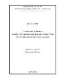 Luận văn Thạc sĩ Nhân học: Tín ngưỡng Tống Hậu: Nghiên cứu trường hợp đền mẫu Ninh Cường