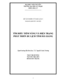 Đề tài TÌM HIỂU TIỀM NĂNG VÀ HIỆN TRẠNG PHÁT TRIỂN DU LỊCH TỈNH HÀ GIANG 