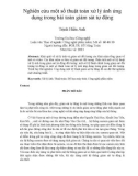 Báo cáo Nghiên cứu một số thuật toán xử lý ảnh ứng dụng trong bài toán giảm sát tự động 