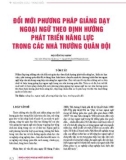 Đổi mới phương pháp giảng dạy ngoại ngữ theo định hướng phát triển năng lực trong các nhà trường quân đội