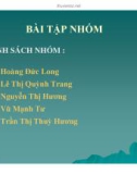 Bài tập nhóm: Có quan điểm cho rằng lạm phát ở Việt Nam năm 2004 là do chi phí đẩy. Anh Chị suy nghĩ gì về quan điểm này.