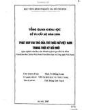 Tổng quan khoa học đề tài cấp bộ năm 2006: Phát huy vai trò của tri thức nữ Việt Nam trong thời kỳ đổi mới