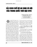 Báo cáo nghiên cứu khoa học CẢI CÁCH CHẾ ĐỘ AN SINH XÃ HỘI CỦA TRUNG QUỐC THỜI HẬU WTO 