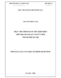 Tóm tắt Luận văn Thạc sĩ Chính sách công: Thực thi chính sách tiết kiệm điện trên địa bàn quận Nam Từ Liêm, thành phố Hà Nội