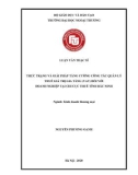 Luận văn Thạc sĩ Kinh doanh thương mại: Thực trạng và giải pháp tăng cường công tác quản lý thuế giá trị gia tăng (VAT) đối với doanh nghiệp tại Chi cục thuế tỉnh Bắc Ninh