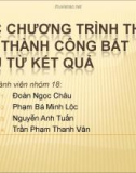 Thuyết trình: Các chương trình thay đổi thành công bắt đầu từ kết quả