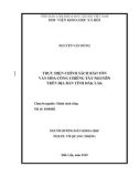 Luận văn Thạc sĩ Chính sách công: Thực hiện chính sách bảo tồn văn hóa Cồng chiêng Tây Nguyên trên địa bàn tỉnh Đắk Lắk