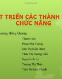 Bài thuyết trình môn Thực phẩm chức năng: Phát triển các thành phần chức năng