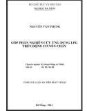 Tóm tắt luận văn Thạc sĩ Kỹ thuật: Góp phần nghiên cứu ứng dụng LpG trên động cơ nén cháy