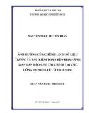 Luận văn Thạc sĩ Kinh tế: Ảnh hưởng của chênh lệch số liệu trước và sau kiểm toán đến khả năng gian lận báo cáo tài chính tại các công ty niêm yết ở Việt Nam