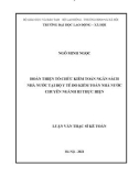 Luận văn Thạc sĩ Kế toán: Hoàn thiện tổ chức kiểm toán ngân sách nhà nước tại Bộ Y tế do Kiểm toán nhà nước chuyên Ngành III thực hiện