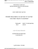 Luận văn: TÌM HIỂU HOẠT ĐỘNG CÁC QUỸ ĐẦU TƯ TẠI VIỆT NAM- THỰC TRẠNG VÀ GIẢI PHÁP GVHD : TS. BÙI KIM YẾN