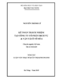 Tóm tắt Luận văn Thạc sĩ Quản trị kinh doanh: Kế toán trách nhiệm tại Công ty cổ phần dịch vụ & vận tải ô tô số 6