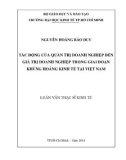 Luận văn thạc sĩ Kinh tế: Tác động của quản trị doanh nghiệp đến giá trị doanh nghiệp trong giai đoạn khủng hoảng kinh tế tại Việt Nam