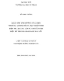 Luận văn Thạc sĩ Vật lý: Khảo sát ảnh hưởng của điện trường không đổi và tạp chất tích điện pha loãng lên sự chuyển pha điện tử trong graphane hai lớp